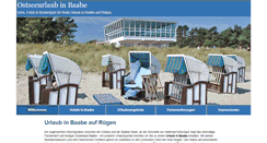 Desktop Screenshot of ostsee-urlaub-baabe.de